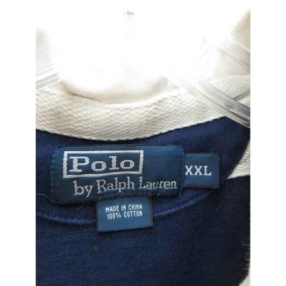 Ralph Lauren Polo Shirt XXL Yellow Rugby Red Pony Color Block Y2K * - Picture 11 of 12